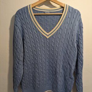 Brandy Melville (John Galt) V-Neck Light Blue Sweater - One Size